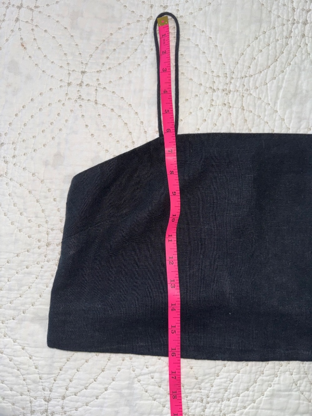 Abercrombie & Fitch Black Linen Blend Drop Top with Button Detail. Size M - Picture 5 of 5